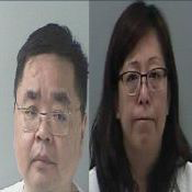 Side-by-side identification photographs of Yu Zhou and Li Chen